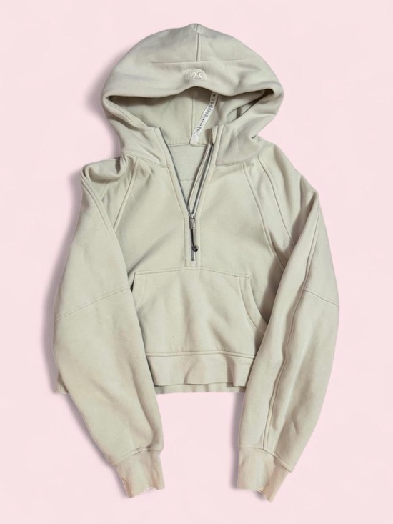 lululemon athletica Tops - NWOT lululemon cream half zip scuba hoodie